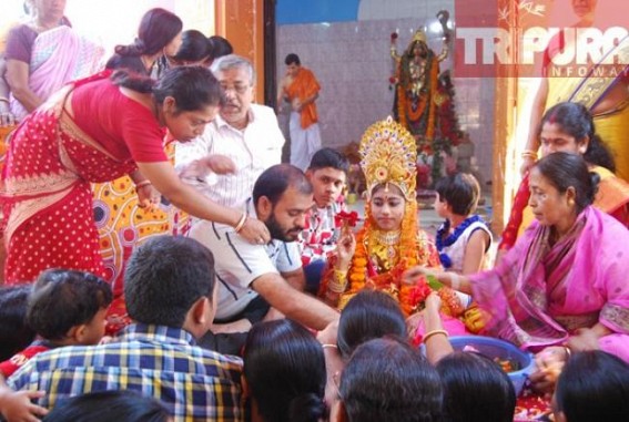 Kumari puja observed on the occasion of Kali puja Kumari puja observed on the occasion of Kali puja